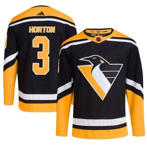 Youth Pittsburgh Penguins Tim Horton Adidas Authentic Reverse Retro 2.0 Jersey - Black