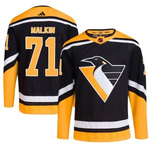Youth Pittsburgh Penguins Evgeni Malkin Adidas Authentic Reverse Retro 2.0 Jersey - Black
