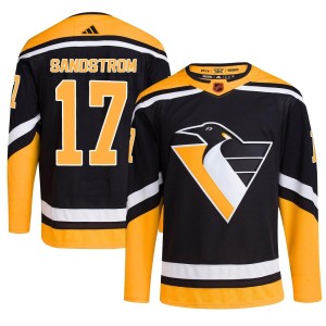 Youth Pittsburgh Penguins Tomas Sandstrom Adidas Authentic Reverse Retro 2.0 Jersey - Black