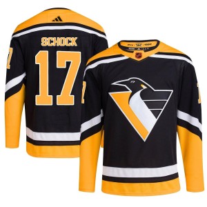 Youth Pittsburgh Penguins Ron Schock Adidas Authentic Reverse Retro 2.0 Jersey - Black