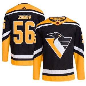 Youth Pittsburgh Penguins Sergei Zubov Adidas Authentic Reverse Retro 2.0 Jersey - Black