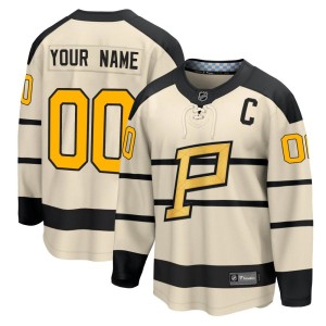 Youth Pittsburgh Penguins Custom Fanatics Branded 2023 Winter Classic Jersey - Cream