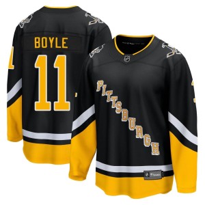 Men's Pittsburgh Penguins Brian Boyle Fanatics Branded Premier 2021/22 Alternate Breakaway Player Jersey - Black