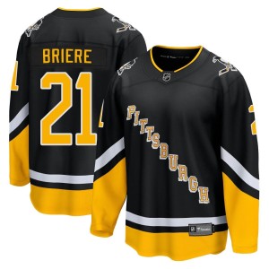 Men's Pittsburgh Penguins Michel Briere Fanatics Branded Premier 2021/22 Alternate Breakaway Player Jersey - Black