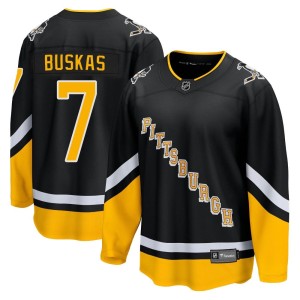 Men's Pittsburgh Penguins Rod Buskas Fanatics Branded Premier 2021/22 Alternate Breakaway Player Jersey - Black