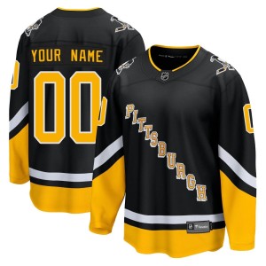Men's Pittsburgh Penguins Custom Fanatics Branded Premier 2021/22 Alternate Breakaway Player Jersey - Black