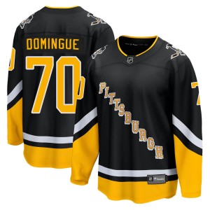 Men's Pittsburgh Penguins Louis Domingue Fanatics Branded Premier 2021/22 Alternate Breakaway Player Jersey - Black
