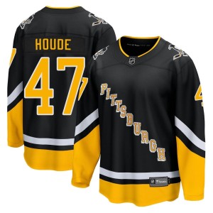 Men's Pittsburgh Penguins Samuel Houde Fanatics Branded Premier 2021/22 Alternate Breakaway Player Jersey - Black