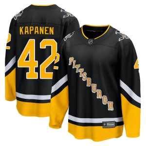 Men's Pittsburgh Penguins Kasperi Kapanen Fanatics Branded Premier 2021/22 Alternate Breakaway Player Jersey - Black