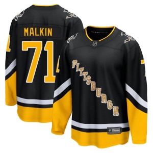 Men's Pittsburgh Penguins Evgeni Malkin Fanatics Branded Premier 2021/22 Alternate Breakaway Player Jersey - Black