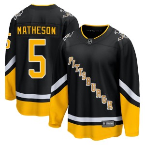 Men's Pittsburgh Penguins Mike Matheson Fanatics Branded Premier 2021/22 Alternate Breakaway Player Jersey - Black