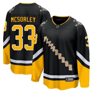 Men's Pittsburgh Penguins Marty Mcsorley Fanatics Branded Premier 2021/22 Alternate Breakaway Player Jersey - Black