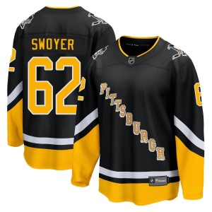 Men's Pittsburgh Penguins Colin Swoyer Fanatics Branded Premier 2021/22 Alternate Breakaway Player Jersey - Black