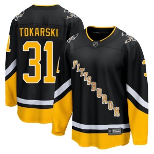 Men's Pittsburgh Penguins Dustin Tokarski Fanatics Branded Premier 2021/22 Alternate Breakaway Player Jersey - Black