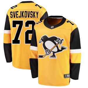 Men's Pittsburgh Penguins Lukas Svejkovsky Fanatics Branded Breakaway Alternate Jersey - Gold