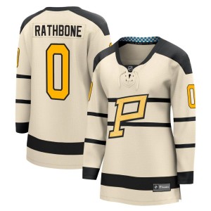 Women's Pittsburgh Penguins Jack Rathbone Fanatics Branded Breakaway 2023 Winter Classic Jersey - Cream