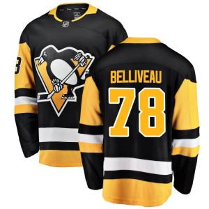 Youth Pittsburgh Penguins Isaac Belliveau Fanatics Branded Breakaway Home Jersey - Black