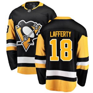 Youth Pittsburgh Penguins Sam Lafferty Fanatics Branded Breakaway Home Jersey - Black