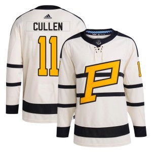 Youth Pittsburgh Penguins John Cullen Adidas Authentic 2023 Winter Classic Jersey - Cream