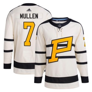 Youth Pittsburgh Penguins Joe Mullen Adidas Authentic 2023 Winter Classic Jersey - Cream