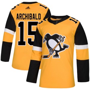 Youth Pittsburgh Penguins Josh Archibald Adidas Authentic Alternate Jersey - Gold