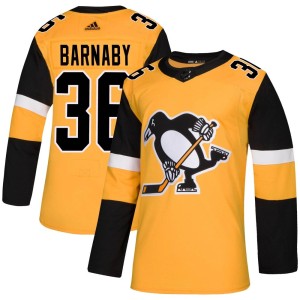 Youth Pittsburgh Penguins Matthew Barnaby Adidas Authentic Alternate Jersey - Gold