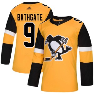 Youth Pittsburgh Penguins Andy Bathgate Adidas Authentic Alternate Jersey - Gold