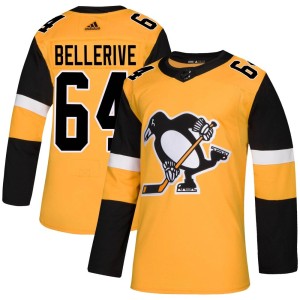 Youth Pittsburgh Penguins Jordy Bellerive Adidas Authentic Alternate Jersey - Gold