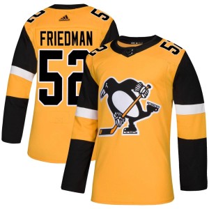 Youth Pittsburgh Penguins Mark Friedman Adidas Authentic Alternate Jersey - Gold