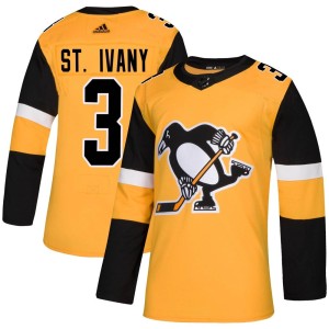 Youth Pittsburgh Penguins Jack St. Ivany Adidas Authentic Alternate Jersey - Gold