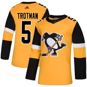 Youth Pittsburgh Penguins Zach Trotman Adidas Authentic Alternate Jersey - Gold