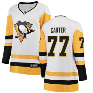 Women's Pittsburgh Penguins Jeff Carter Fanatics Branded Breakaway Away Jersey - White