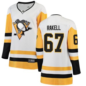 Women's Pittsburgh Penguins Rickard Rakell Fanatics Branded Breakaway Away Jersey - White