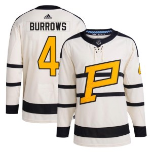Men's Pittsburgh Penguins Dave Burrows Adidas Authentic 2023 Winter Classic Jersey - Cream