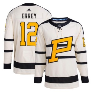 Men's Pittsburgh Penguins Bob Errey Adidas Authentic 2023 Winter Classic Jersey - Cream