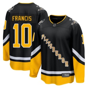 Youth Pittsburgh Penguins Ron Francis Fanatics Branded Premier 2021/22 Alternate Breakaway Player Jersey - Black