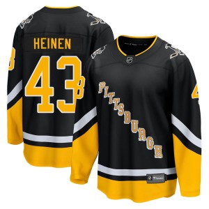 Youth Pittsburgh Penguins Danton Heinen Fanatics Branded Premier 2021/22 Alternate Breakaway Player Jersey - Black