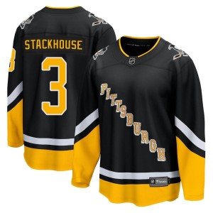 Youth Pittsburgh Penguins Ron Stackhouse Fanatics Branded Premier 2021/22 Alternate Breakaway Player Jersey - Black