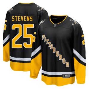 Youth Pittsburgh Penguins Kevin Stevens Fanatics Branded Premier 2021/22 Alternate Breakaway Player Jersey - Black