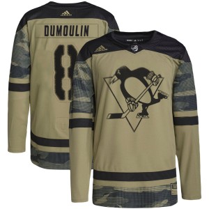 Men's Pittsburgh Penguins Brian Dumoulin Adidas Authentic Military Appreciation Practice Jersey - Camo