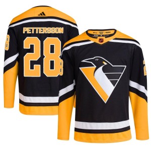 Men's Pittsburgh Penguins Marcus Pettersson Adidas Authentic Reverse Retro 2.0 Jersey - Black