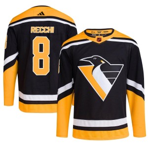 Men's Pittsburgh Penguins Mark Recchi Adidas Authentic Reverse Retro 2.0 Jersey - Black