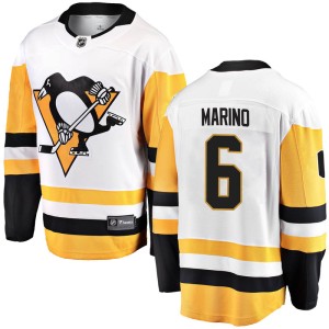 Men's Pittsburgh Penguins John Marino Fanatics Branded Breakaway Away Jersey - White