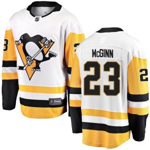 Men's Pittsburgh Penguins Brock McGinn Fanatics Branded Breakaway Away Jersey - White