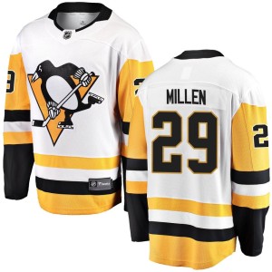 Men's Pittsburgh Penguins Greg Millen Fanatics Branded Breakaway Away Jersey - White
