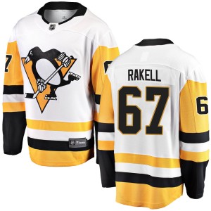 Men's Pittsburgh Penguins Rickard Rakell Fanatics Branded Breakaway Away Jersey - White