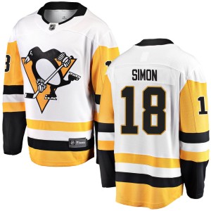 Men's Pittsburgh Penguins Dominik Simon Fanatics Branded ized Breakaway Away Jersey - White