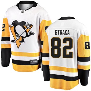 Men's Pittsburgh Penguins Martin Straka Fanatics Branded Breakaway Away Jersey - White