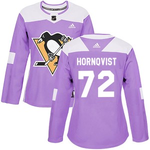 Women's Pittsburgh Penguins Patric Hornqvist Adidas Authentic Fights Cancer Practice Jersey - Purple