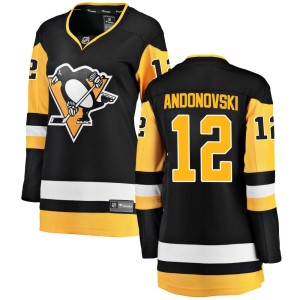 Women's Pittsburgh Penguins Corey Andonovski Fanatics Branded Breakaway Home Jersey - Black